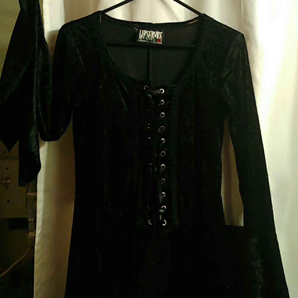 Authentic Vintage Lip Service Crushed Velvet Top - Picture 6 of 8